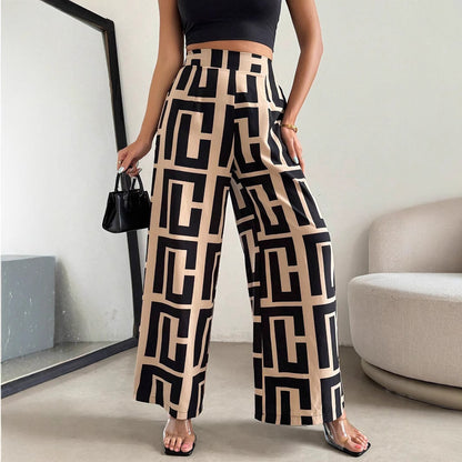 Chic und Stil graphic pattern palazzo pants for women