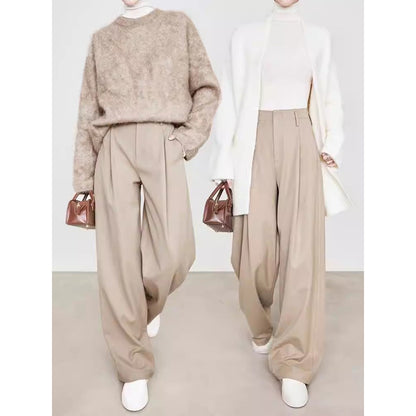 Lightweight Layered Cardigan Set for Women and Wide Leg Pants Chic and Style