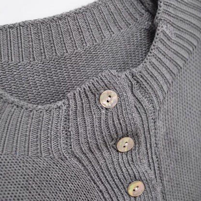 Pull femme en molleton avec patte de boutonnage Chic und Stil