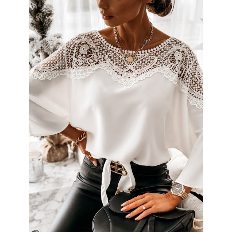Blouse élégante femme avec dentelle Chic und Stil