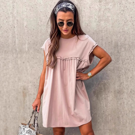 Robe d'été décontractée pour femmes avec des détails volantés et une coupe ample Chic und Stil