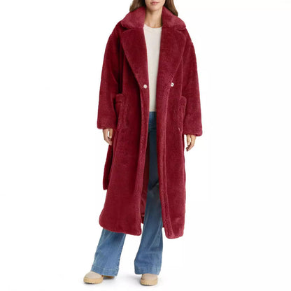 Ladies Long Cozy Robe with Belt and Pockets Chic and Style