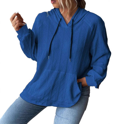 Pull à capuche texturé confortable pour femmes Chic und Stil