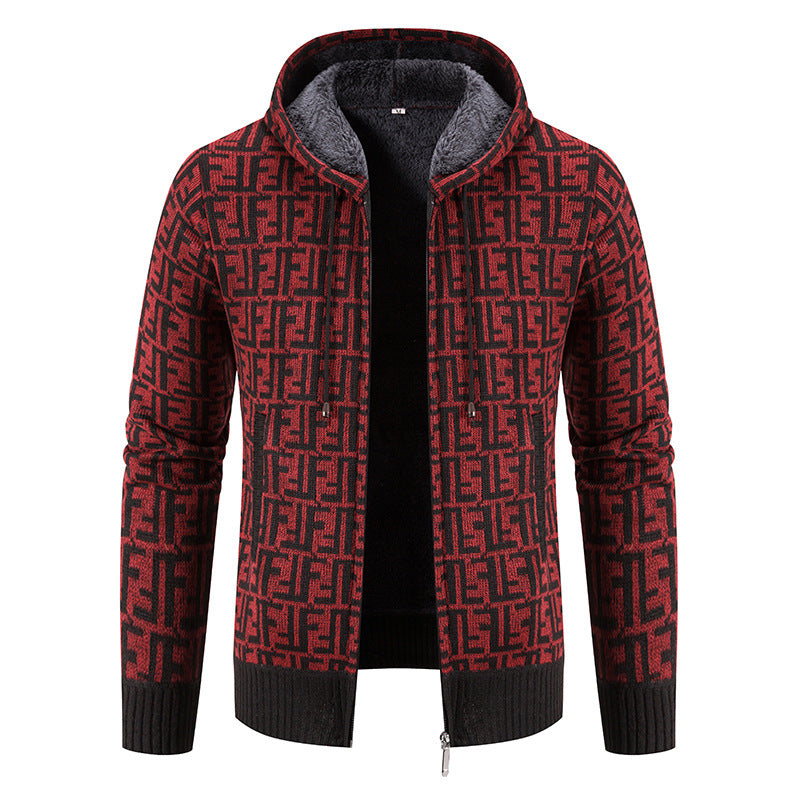 Men's High-Quality Pullover with Modern Pattern and Chic Hoodie Style