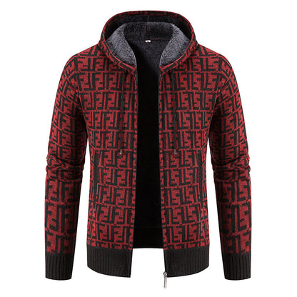 Men's High-Quality Pullover with Modern Pattern and Chic Hoodie Style