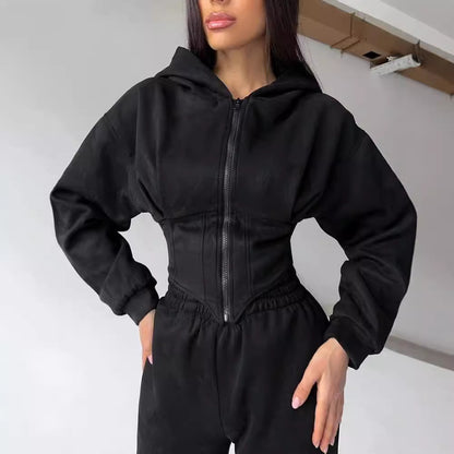 Combinaison sportive pour femmes avec fermeture éclair et col haut Chic und Stil