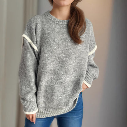 Pull en gros tricot pour femme avec coupe décontractée et design structuré Chic und Stil
