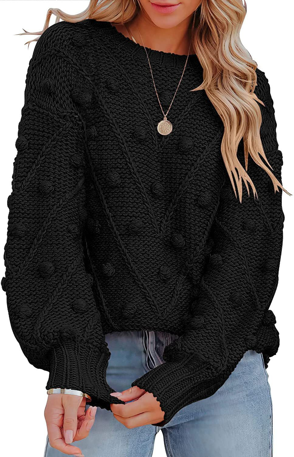 Pull en tricot stylé pour femmes avec motif 3D texturé Chic und Stil