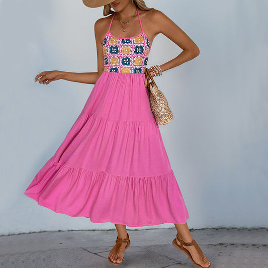 Femme Chic Robe Maxi à volants inspirée du Boho Chic und Stil