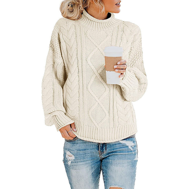 Pull en tricot torsadé épais pour femme Chic und Stil
