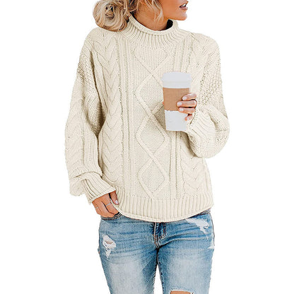 Pull en tricot torsadé épais pour femme Chic und Stil
