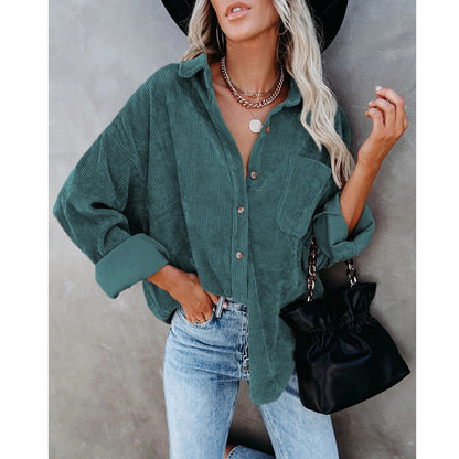 Chemise-blouse casual en velours pour femmes Chic und Stil