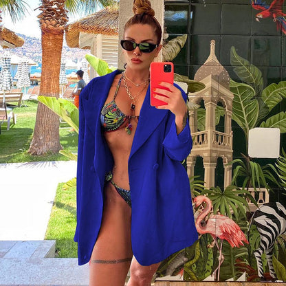 Blazer oversize décontracté pour femmes avec une coupe moderne et des détails élégants Chic und Stil