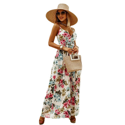 Robe maxi pour femmes avec motif floral et coupe élégante Chic und Stil