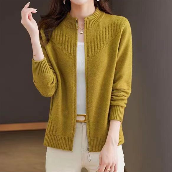 Dames cardigan avec col haut Chic und Stil
