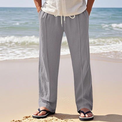 Men's airy beach pants with elastic waistband and practical side pockets Chic and style
