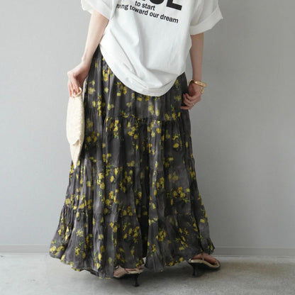 Femmes Jupes Maxi Fleur Chic und Stil