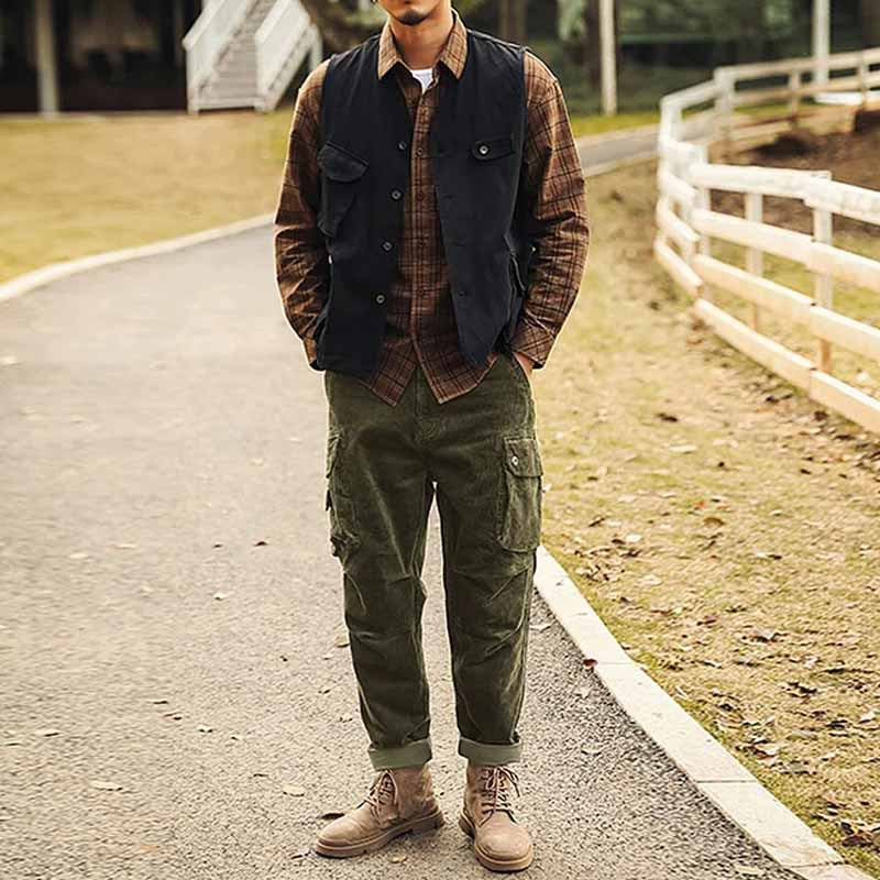 Casual corduroy cargo pants for men Comfortable Chic and Style