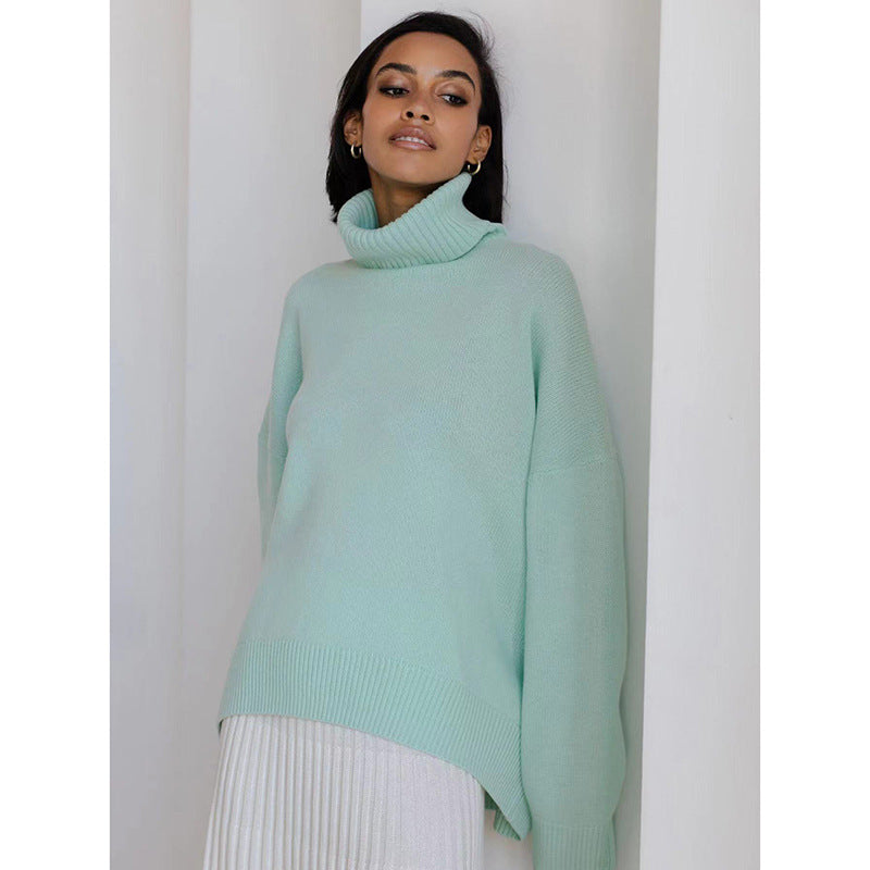 Pull à col loop pour femmes en matériau doux Chic und Stil