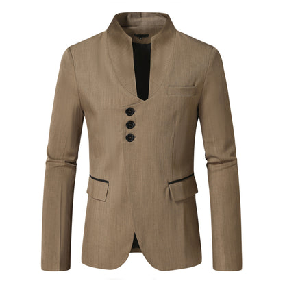 Dames Blazer Élégant avec col étroit et bords contrastés Chic und Stil