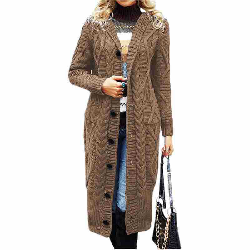 Cardigan en tricot pour femmes avec design en tresse structuré et poches profondes Chic und Still