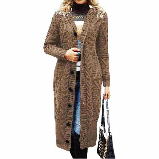 Cardigan en tricot pour femmes avec design en tresse structuré et poches profondes Chic und Still