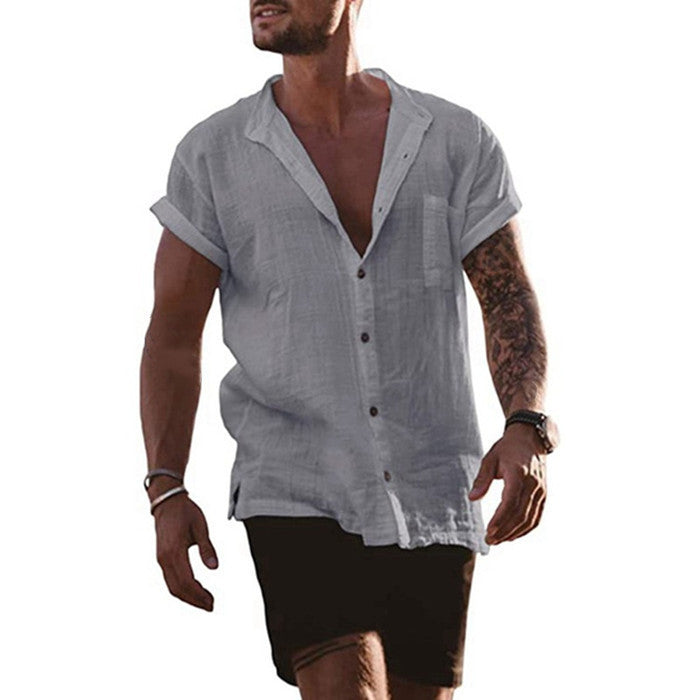 Chemise décontractée en lin pour hommes Chic und Stil