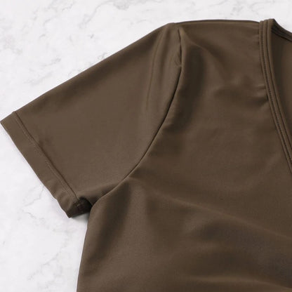 Women Ruffles Crop Top and High Waist Shorts Set Chic and Style