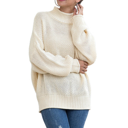Pull en gros tricot pour femmes avec col montant et coupe décontractée Chic und Stil