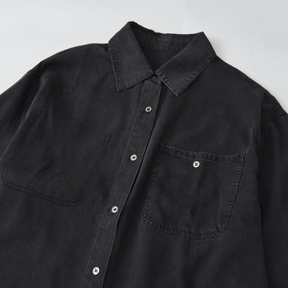 Blouse décontractée à manches longues pour femmes avec poche poitrine pratique et col classique Chic und Stil