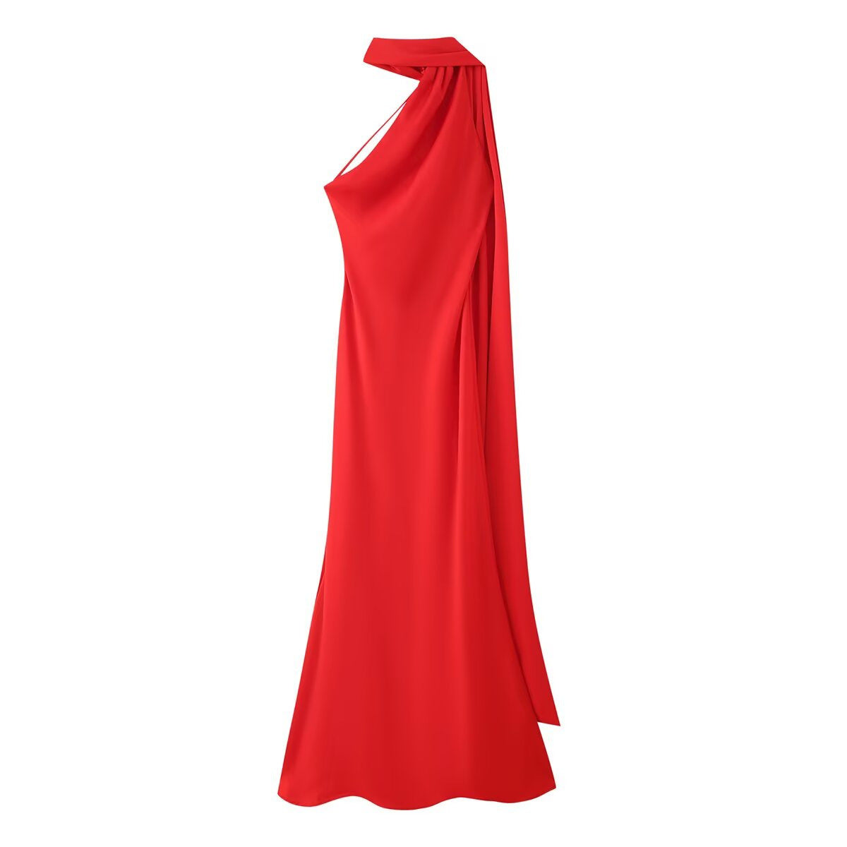 Dames Robe Maxi Élégante avec Coupe Asymétrique et Rassemblement Chic Chic und Stil