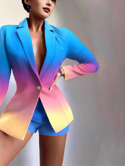 Veste pour femmes ensemble dynamique avec shorts et jeu de couleurs moderne Chic und Stil