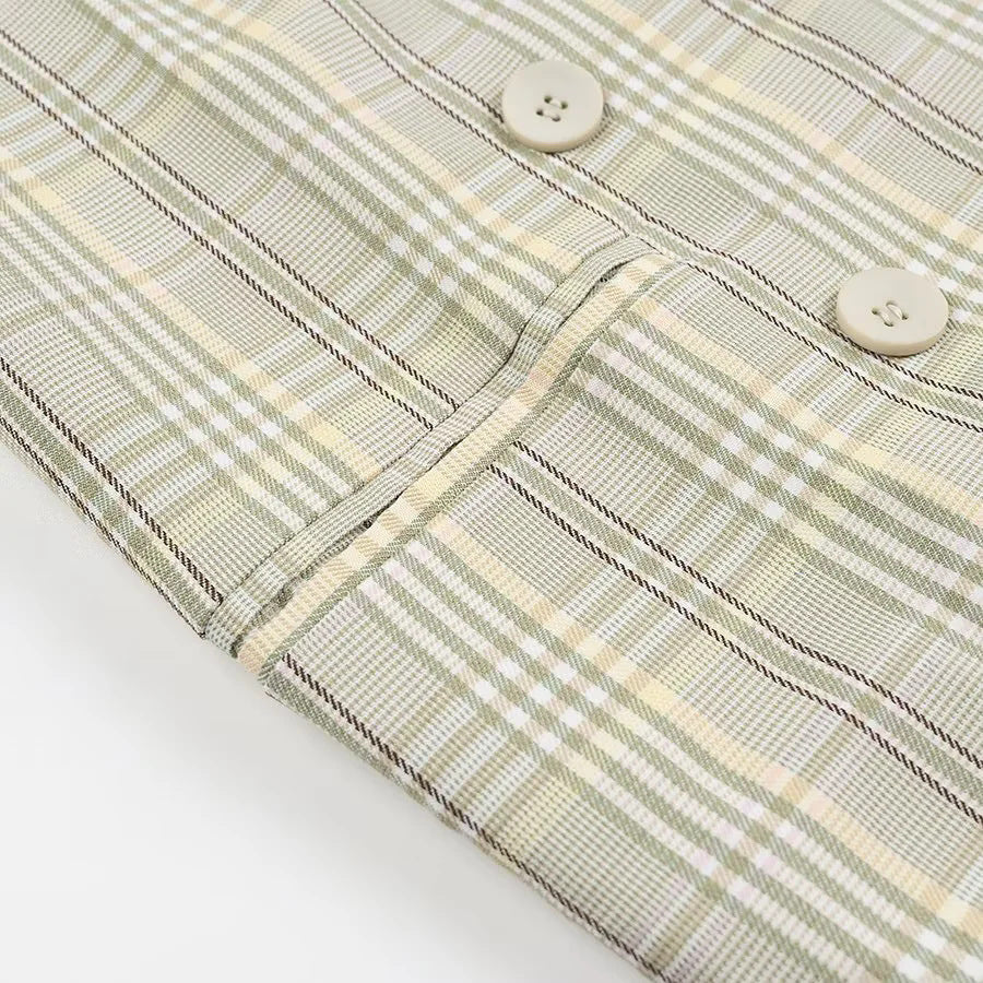 Dames élégante blazer à carreaux Chic und Stil