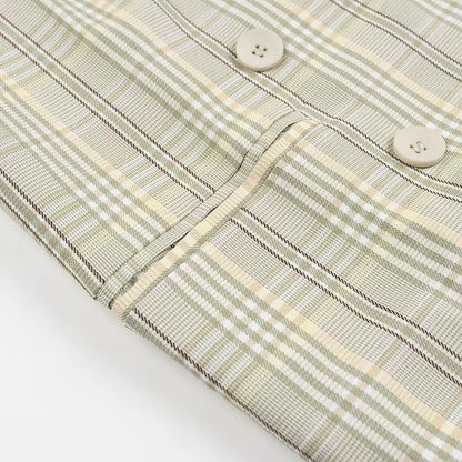 Dames élégante blazer à carreaux Chic und Stil