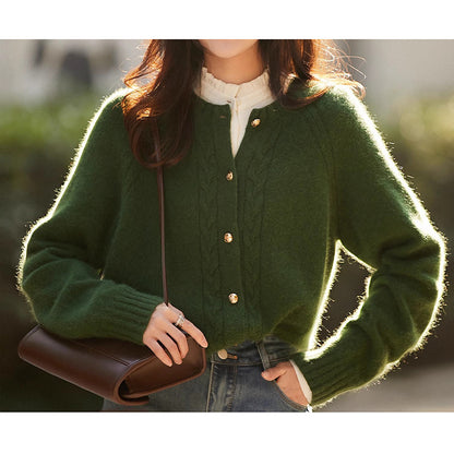 Cardigan en tricot à torsades pour femmes Chic und Stil