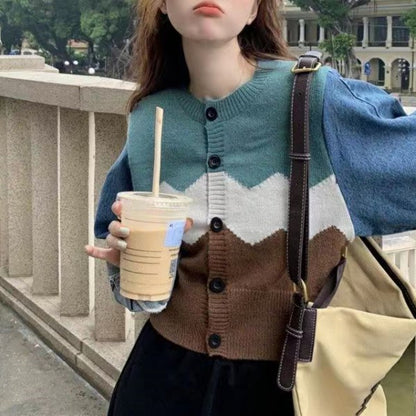 Dames Gilet tendance avec accents de couleur modernes Chic und Stil