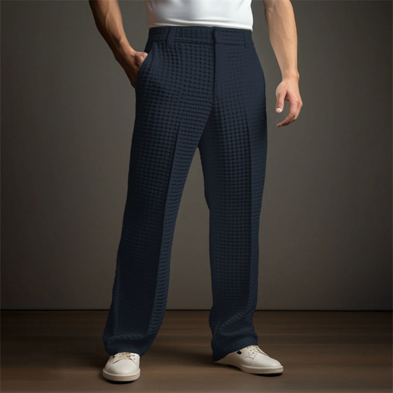 Chic and Style Elegant Casual Pants for Men with a Modern Check Pattern