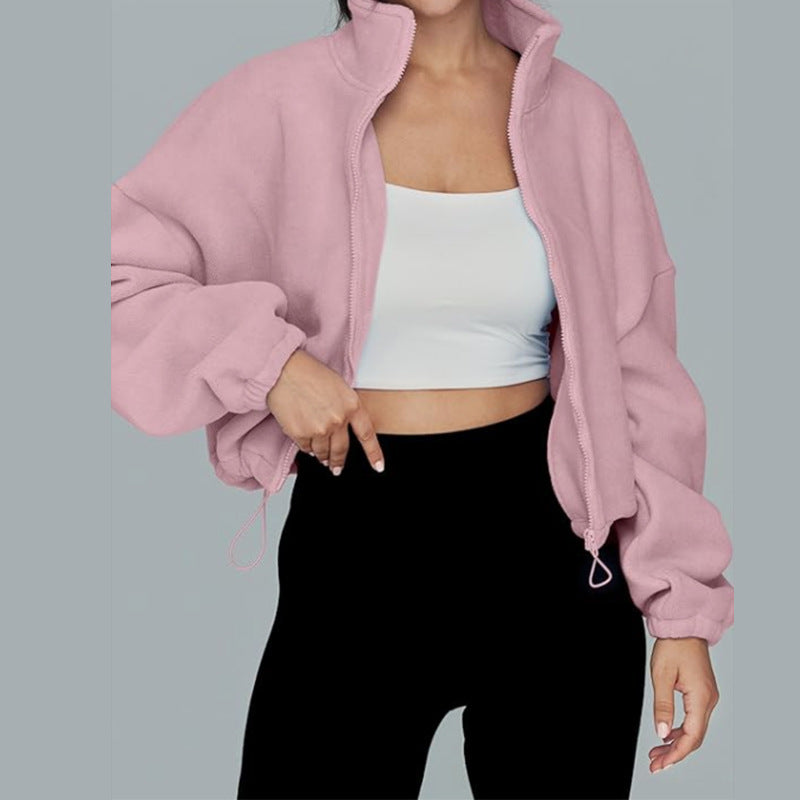 Pull oversized à col haut et fermeture éclair pour dames Chic und Stil