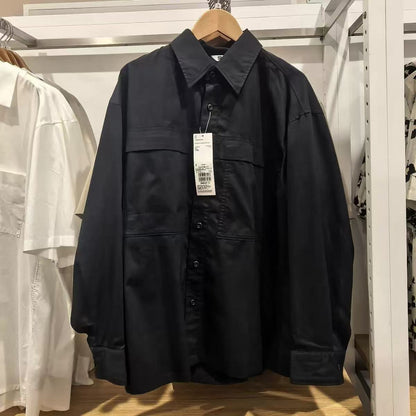 Chemise overshirt décontractée pour femmes avec plusieurs poches Chic & Stil