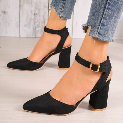 Dames élégantes escarpins Slingback à talon bloc avec sangle ajustable Chic und Stil