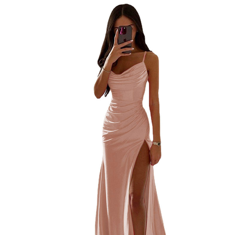 Dames Robe de soirée élégante à fronces Chic und Stil