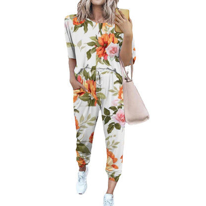 Dames combinaison décontractée légère avec un motif tie-dye frappant et des poches pratiques Chic und Stil