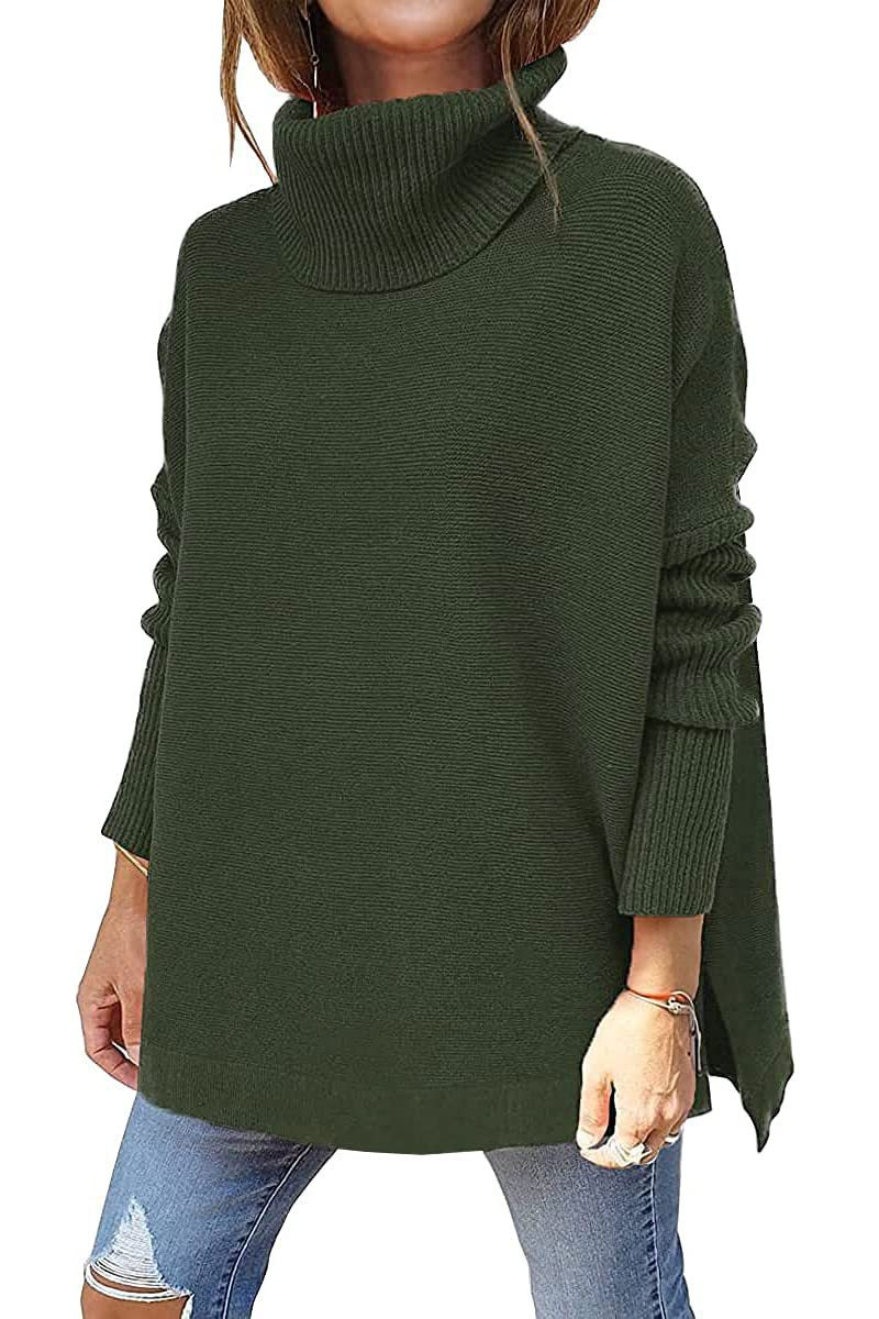 Pull roulé confortable pour femmes avec un motif en tricot doux Chic und Stil