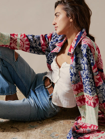 Chemise à motifs en coton pour femmes Chic und Stil