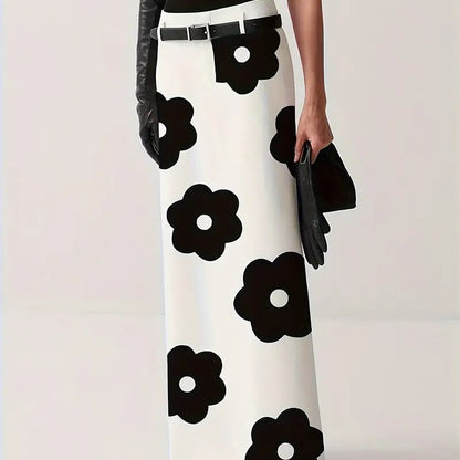 Jupe maxi dames avec motif floral et silhouette élégante Chic und Stil