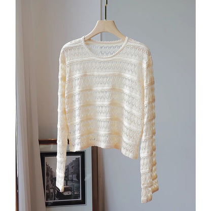 Sweater en dentelle cropped Chic und Stil pour femmes