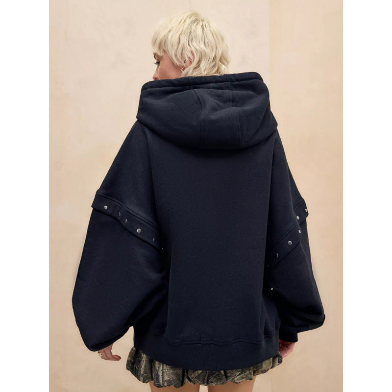 Dames hoodie surdimensionné avec impression détaillée Chic und Stil