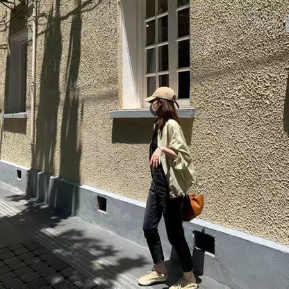 Veste zippée en lin léger pour femmes Chic und Stil