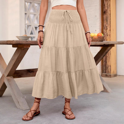 Jupe maxi à volants pour femmes avec cordon réglable Chic und Stil