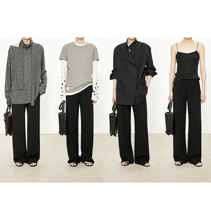 Pantalons larges à jambe large pour femmes Chic und Stil